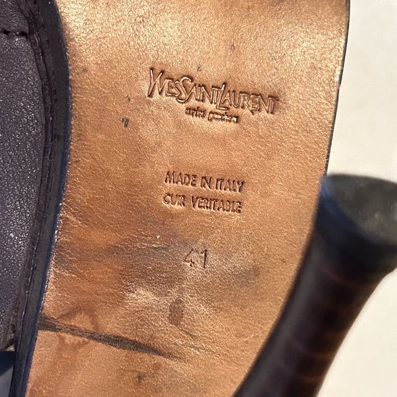 Yves Saint Laurent brown leather sandals - Picture 12 of 16